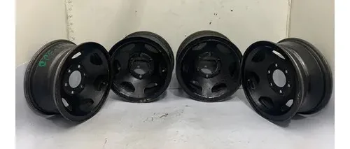 Jogo De Rodas D20 Chevrolet Ferro Aro 15 Furação 6x139,7 Preta
